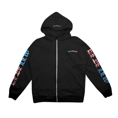 WAR READY "DONNY BOY" BLACK ZIP UP HOODIE