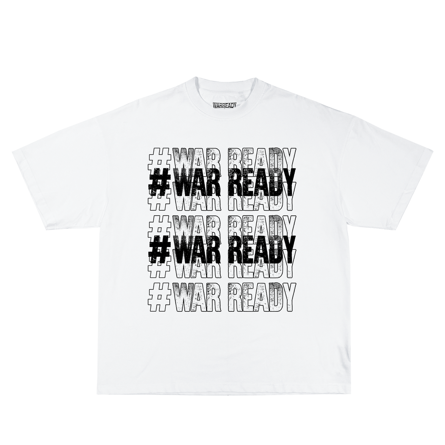 "#WARREADY" TEE BLACK AND WHITE